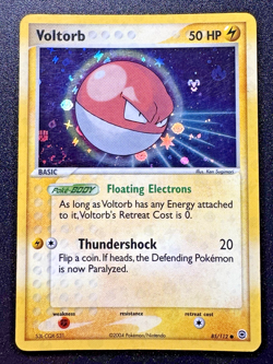 Voltorb 85/112 EX FireRed & LeafGreen Pokemon Card Reverse Holo Rare Swirl HP - Image 1