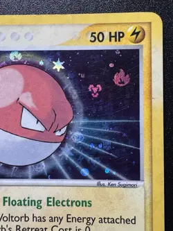 Voltorb 85/112 EX FireRed & LeafGreen Pokemon Card Reverse Holo Rare Swirl HP - Image 4