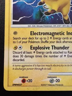 Raichu 15/123 D&P Mysterious Treasures Pokemon Card Holo Foil Rare HP - Image 5
