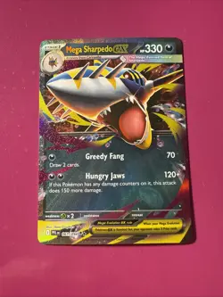 Mega Sharpedo EX 061/094 Full Art NM/M Phantasmal Flames Pokemon Card - Image 1