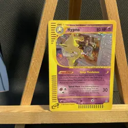 Pokemon TCG WOTC Hypno Holo Rare Aquapolis H12/H32 NM HOLO BLEED & HALF SWIRL - Image 1