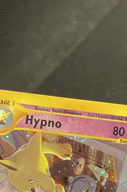Pokemon TCG WOTC Hypno Holo Rare Aquapolis H12/H32 NM HOLO BLEED & HALF SWIRL - Image 5