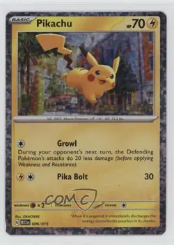 Pikachu Confetti Holo Pokemon McDonald's Collection Match Battle 2023 (M23EN) - Image 1