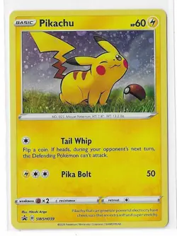 Pikachu SWSH039 Cosmos Black Star Promo Holo Pokemon TCG Card NM - Image 1
