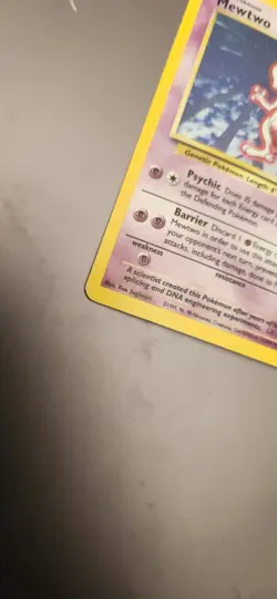 Pokemon TCG Base Set Mewtwo Holo Card 10/102 Rare MP - Image 2