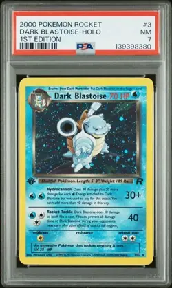POKEMON DARK BLASTOISE 2000 ROCKET 1ST EDITION #3 HOLO PSA 7 - Image 1
