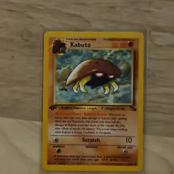 Pokemon Kabuto Fossil 1st Edition 41/62 Common 30 HP - Image 1