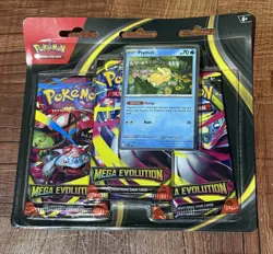 Pokemon TCG Mega Evolution 3 Pack Blister [Psyduck] Sealed - Image 1