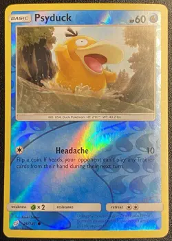 Psyduck Reverse Holo 26/181 Pokemon TCG Sun & Moon Team Up Reverse Holo NM - Image 1