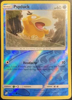 Psyduck Reverse Holo 26/181 Pokemon TCG Sun & Moon Team Up Reverse Holo NM - Image 2