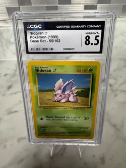 CGC 8.5 Nidoran 55/102 - Base Set - Pokemon TCG - SHIPS FAST - Image 1