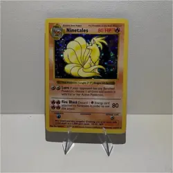 Pokemon Ninetales Base Set (Shadowless) Holo Rare LP English 1999 - 12/102 WOTC - Image 1