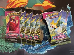 Pokemon Sword and Shield Fusion Strike Sleeved Booster Pack Lot Of 10 - Image 1
