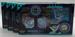 Lot of (4) Pokemon TCG Vaporeon VMAX Premium Collection Boxes Sealed - Image 1
