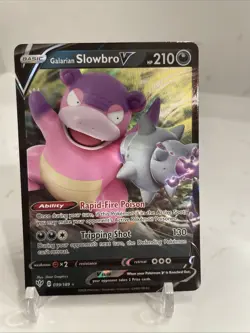 Pokemon TCG SWSH Darkness Ablaze Galarian Slowbro V #99/189 Ultra Rare - Image 1