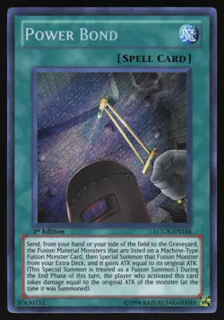 Power Bond - LCGX-EN184 - Secret Rare - 1st Edition Yugioh US Print - Image 1