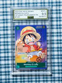 Monkey.D.Luffy (037) (1st Anniversary Tournament P-037 One Piece Promo AGS 9.5 - Image 1
