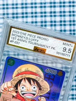 Monkey.D.Luffy (037) (1st Anniversary Tournament P-037 One Piece Promo AGS 9.5 - Image 3