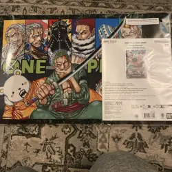 One Piece Official Playmat Limited Edition Vol.4 w/ Promo Zoro Leader English - Image 1