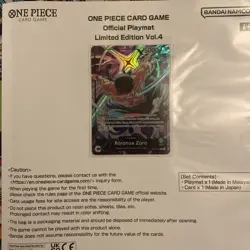 One Piece Official Playmat Limited Edition Vol.4 w/ Promo Zoro Leader English - Image 2