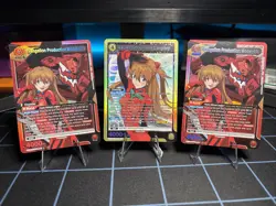 Union Arena TCG English UE15BT Evangelion Super Rare SR LOT Of 3 - Image 1