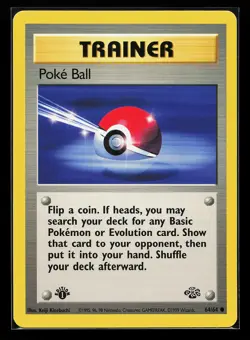 1st Edition Poke Ball 64/64 Common Jungle Pokemon Card - Image 1