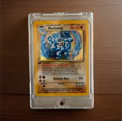 Pokemon Machamp 1st Edition Holo Rare Base Set Card 8/102 100 HP English - Image 1