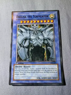 Konami Yu-Gi-Oh! Obelisk the Tormentor GBI-002 Divine-Beast 1st Edition Card - Image 2