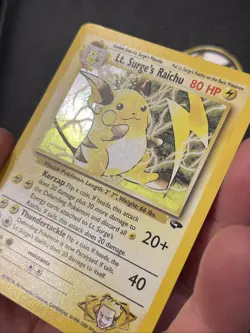 Lt. Surge's Raichu - 11/132 - Pokemon Gym Challenge Unlimited Holo Rare Card LP+ - Image 2