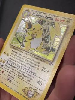 Lt. Surge's Raichu - 11/132 - Pokemon Gym Challenge Unlimited Holo Rare Card LP+ - Image 3