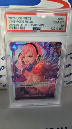 PSA 10 GEM MINT One Piece Card Vinsmoke Reiju Wings of the Captain OP06 - Image 1