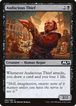 Audacious Thief FOIL Core Set 2020 / M20 NM Black Common MAGIC MTG CARD ABUGames - Image 1