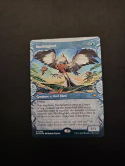 MTG Bloomburrow Mockingbird Creature Bird Bard RARE FOIL #0305 - Image 1