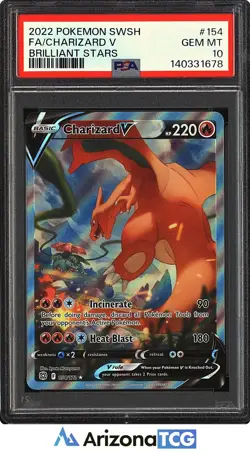 Pokemon 2022 Charizard V 154/172 Alt Art Brilliant Stars GEM MINT PSA 10 - Image 1