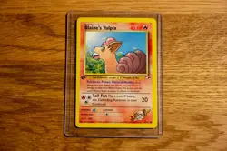 Blaine's Vulpix 065/132 Gym Heroes 1st Edition Common - English Vintage Pokemon - Image 1