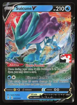 Suicune V - 031/203 - Play! Prize Pack Series 2 - Stamped Promo Pokemon Card - Image 1