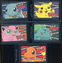 Pokemon Snap Blockbuster Video Smart Card Set of 5 Vintage 1999 Pikachu Squirtle - Image 1