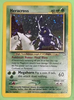 Pokemon TCG Heracross #6 [NM] Neo Genesis Holo Rare Vintage NO PLAY - Image 1