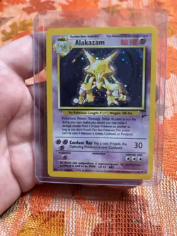 Pokemon TCG Alakazam Base Set 2 Holo Card 1/102 Unlimited Holo Rare - Image 1