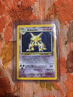 Pokemon TCG Alakazam Base Set 2 Holo Card 1/102 Unlimited Holo Rare - Image 2