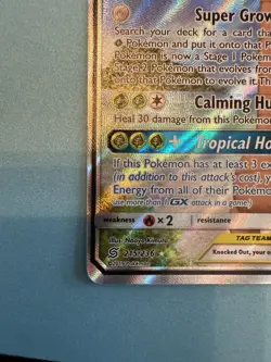 Pokemon TCG Rowlet & Alolan Exeggutor Tag Team GX Unified Minds 215/236 NM - Image 4