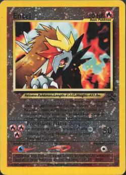 Pokemon TCG - Entei 34 Promo Wizards Black Star Promos Damaged - 721 - Image 1