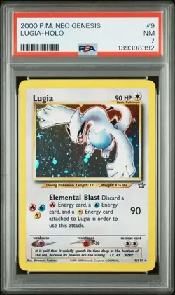 POKEMON LUGIA 2000 NEO GENESIS #9 HOLO PSA 7 - Image 1