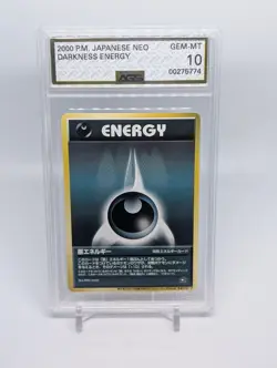 1999 POKEMON JAPANESE PROMO TRAINER MAGAZINE DARKNESS ENERGY AGS GEM 10 - Image 1