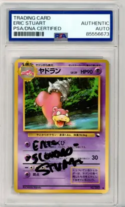 PSA Signed Eric Stuart Pokemon Slowbro Vending Series 3 No.080 Japanese Promo - Image 1