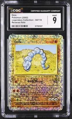 Pokemon Onix 2002 Legendary Collection 84/110 Reverse Holo CGC 9 - Image 1