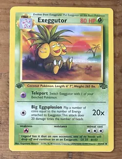 Pokemon TCG Exeggutor #35/64 Non Holo 1st Edition Vintage 1999 - Image 1