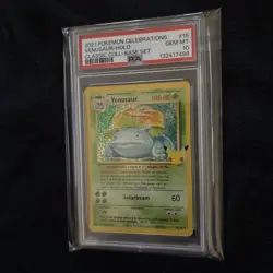 2021 Pokemon Celebrations Venusaur Holo Classic Collection Base Set #15 PSA 10 - Image 4