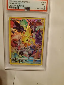 PSA 9 Pikachu 2023 POKEMON SWSH 160/159 Full Art Crown Zenith #160 MINT Secret - Image 4