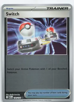 Switch 130/132 Common Reverse Holo ME01: Mega Evolution NM Pokemon - Image 1